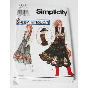 Vintage Simplicity Sewing Pattern 8808 - 1994 Daisy Kingdom Western Skirt Vest